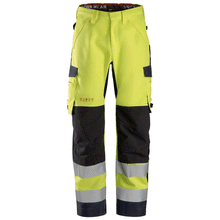  Snickers 6563 ProtecWork, Waterproof Flame Retardant Hi-Vis Trousers, Class 2 Only Buy Now at Workwear Nation!