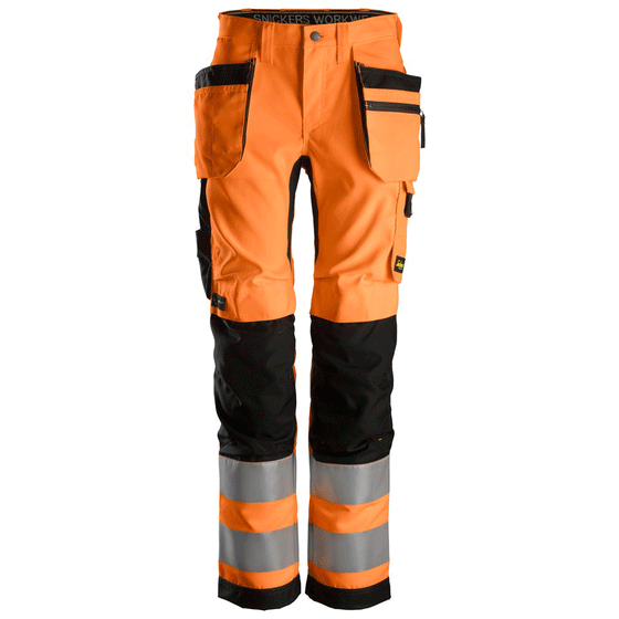 Snickers 6730 AllroundWork Womens Hi-Vis Trousers CL2 Various Colours Only Buy Now at Workwear Nation!