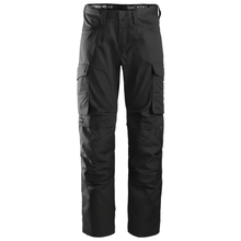  Snickers 6801 Service Trousers + Knee Pockets Black Only Buy Now at Workwear Nation!