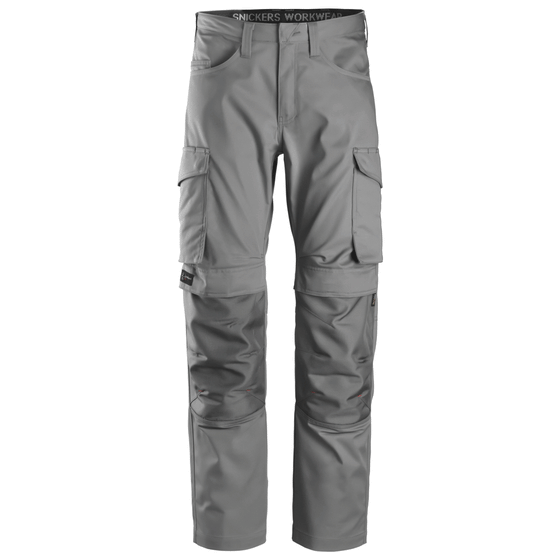 Snickers 6801 Service Trousers + Knee Pockets Grey Only Buy Now at Workwear Nation!