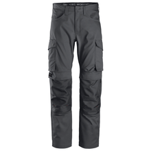  Snickers 6801 Service Trousers + Knee Pockets Steel Grey Only Buy Now at Workwear Nation!