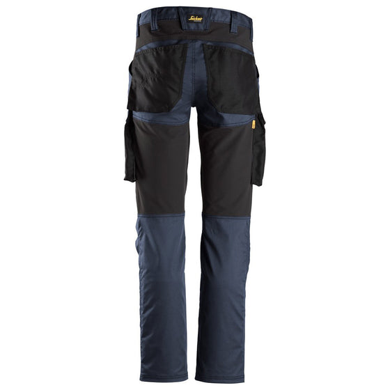 Snickers 6803 AllroundWork, Stretch Trousers without Knee Pockets Navy Only Buy Now at Workwear Nation!