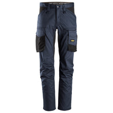  Snickers 6803 AllroundWork, Stretch Trousers without Knee Pockets Navy Only Buy Now at Workwear Nation!