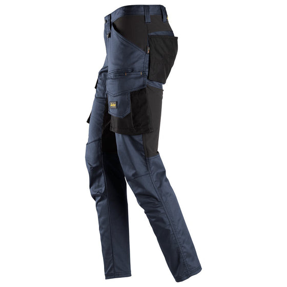 Snickers 6803 AllroundWork, Stretch Trousers without Knee Pockets Navy Only Buy Now at Workwear Nation!