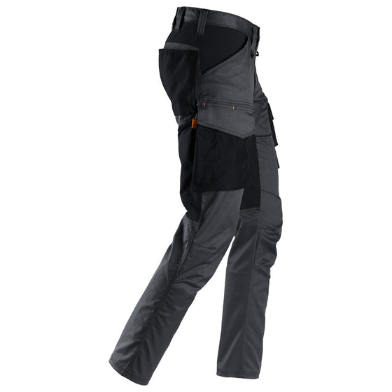 Snickers 6803 AllroundWork, Stretch Trousers without Knee Pockets Steel Grey Only Buy Now at Workwear Nation!