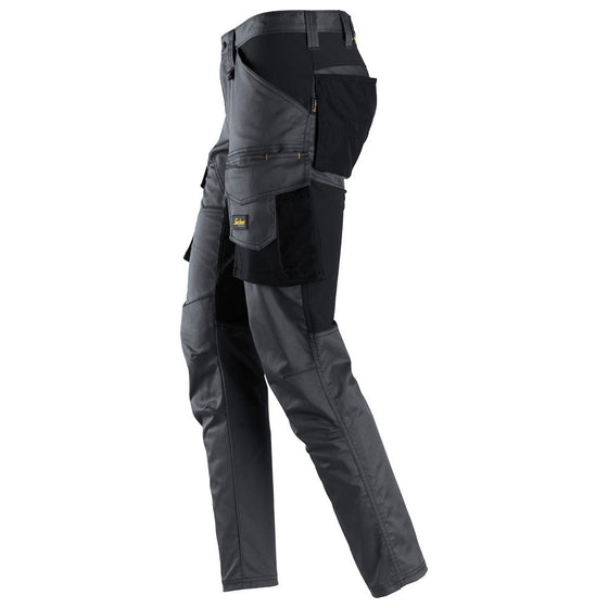 Snickers 6803 AllroundWork, Stretch Trousers without Knee Pockets Steel Grey Only Buy Now at Workwear Nation!