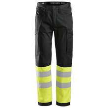  Snickers 6900 Hi-Vis Service Transport Trousers CL1 Black Only Buy Now at Workwear Nation!