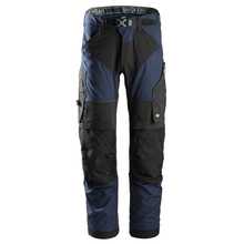  Snickers 6903 FlexiWork Stretch Kneepad Work Trousers Navy Blue Only Buy Now at Workwear Nation!