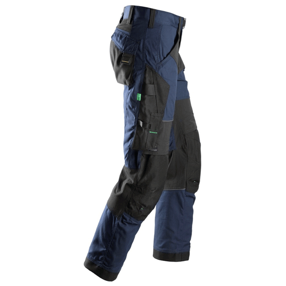 Snickers 6903 FlexiWork Stretch Kneepad Work Trousers Navy Blue Only Buy Now at Workwear Nation!