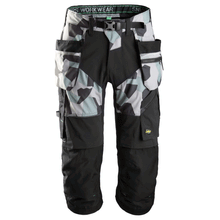  Snickers 6905 FlexiWork Holster Pocket Pirate Work Trousers Grey Camo/Black Only Buy Now at Workwear Nation!