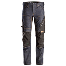  Snickers 6956 FlexiWork, Denim Knee Pad Work Trousers Only Buy Now at Workwear Nation!