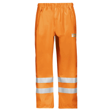  Snickers 8243 Hi-Vis PU Rain Trousers, Class 2 Various Colours Only Buy Now at Workwear Nation!