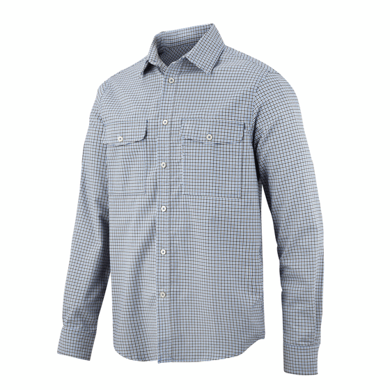 Snickers 8507 AllroundWork Comfort Checked LS Shirt Various Colours Only Buy Now at Workwear Nation!