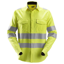  Snickers 8565 ProtecWork, Anti-Static Flame Retardant Hi-Vis Shirt, Class 3 Only Buy Now at Workwear Nation!