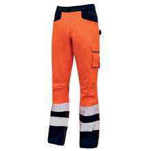  U-Power Light Hi-Vis Combat Cargo Work Trousers Elasticated Waist Only Buy Now at Workwear Nation!